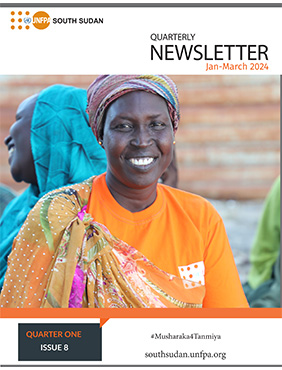 UNFPA South Sudan Newsletter - Quarter 1 2024 front cover page