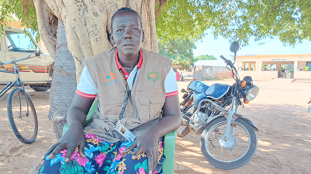 Case worker Regina Ajok at Malualkon OSC