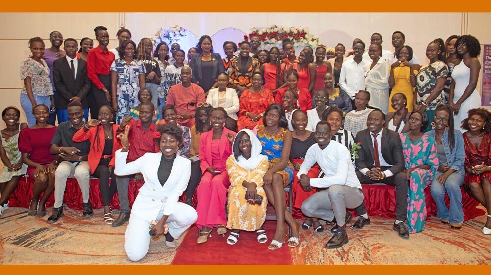 Group photo session during the intergenerational dialogue 