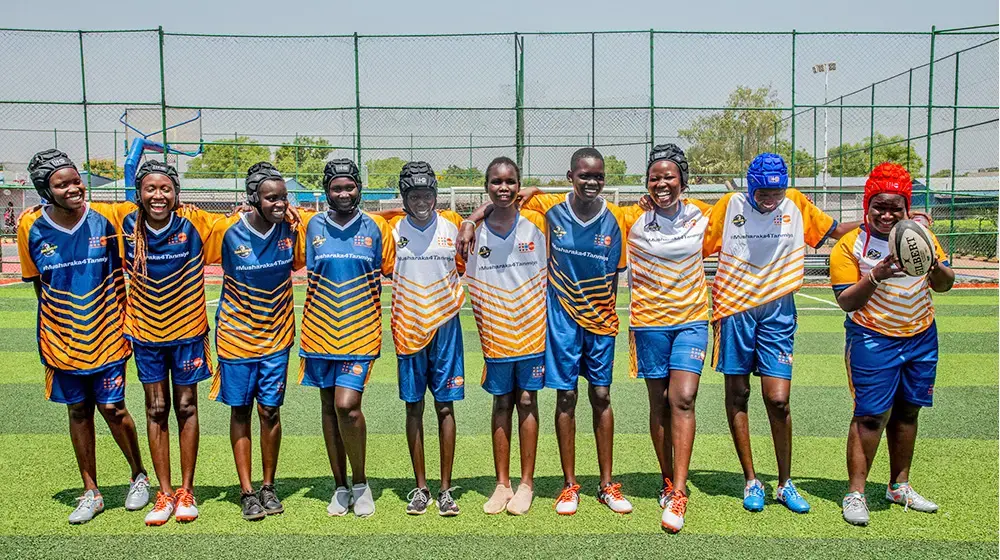 Promoting positive gender norms through sports – UNFPA donates sports equipment to Female rugby team.