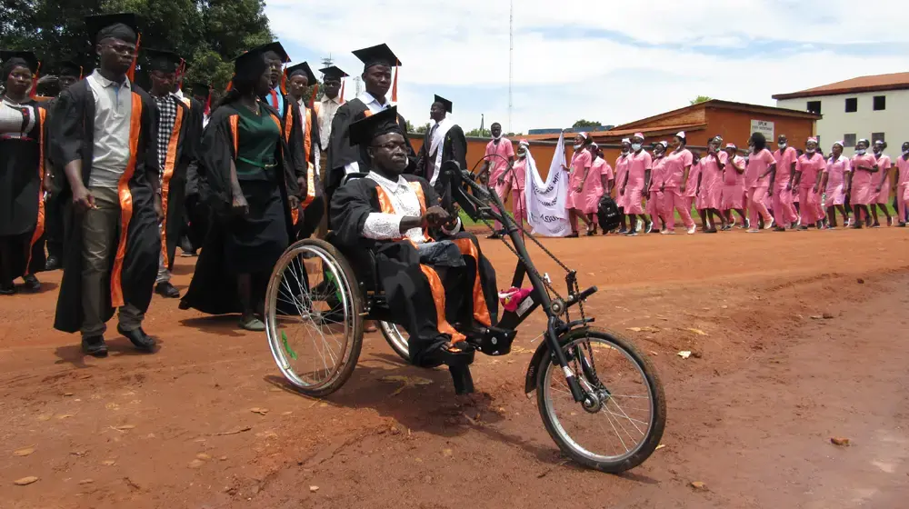 Overcoming all odds to pursue his dream profession - the tale of a laboratory technician graduate with physical disability in Yambio